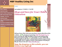 Tablet Screenshot of mbphealthyliving.ipower.com