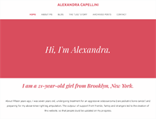 Tablet Screenshot of alexandracapellini.ipower.com