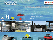 Tablet Screenshot of diversionboatliftco.ipower.com